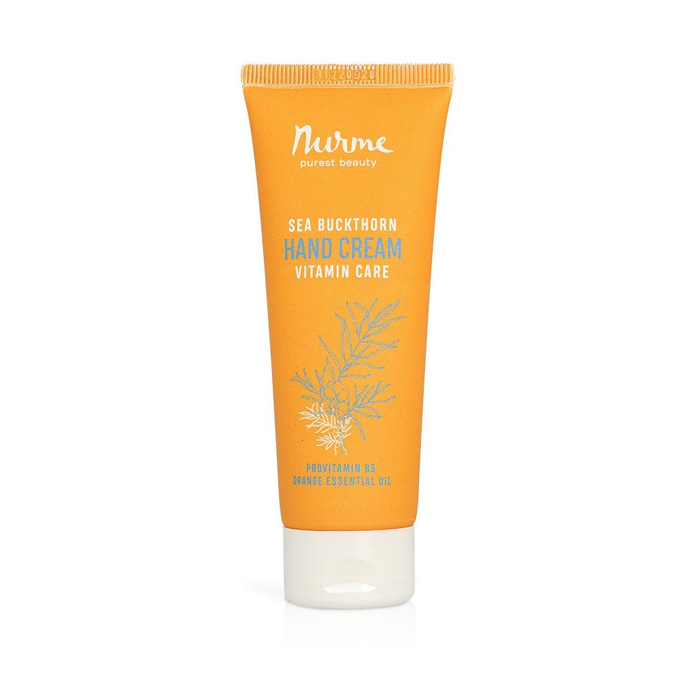 Orange tub Nurme havtorn handkräm med vitamin, 50 ml, vit lockdel