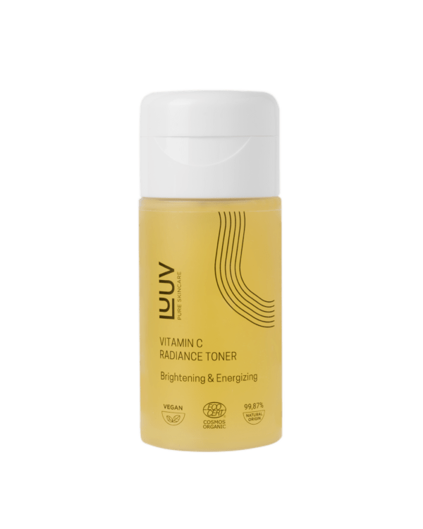LUUV Vitamin C Radiance Toner 120 ml – gul ansiktstoner i flaska med vit lock