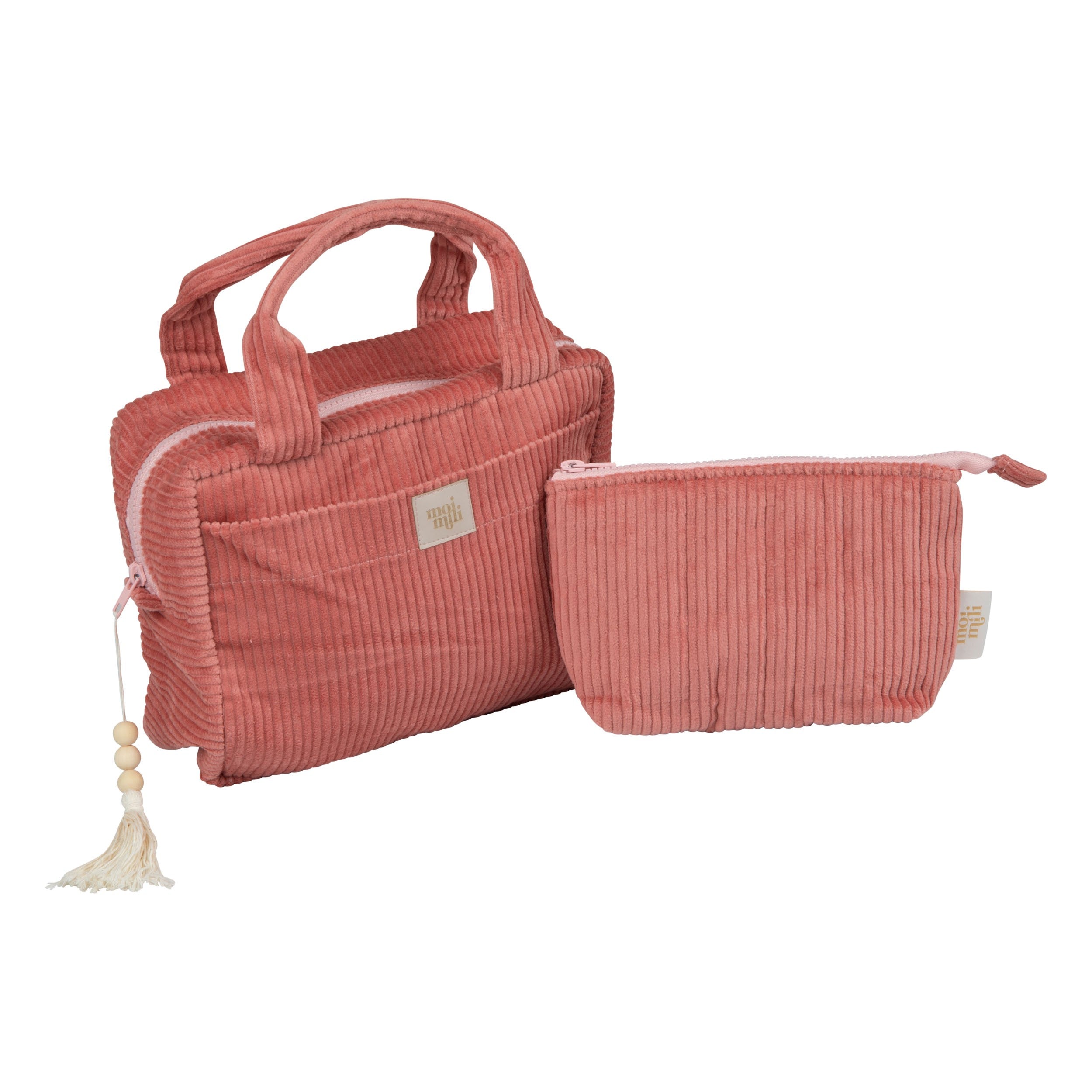 Make-Up Bag Set of 2 - Coral