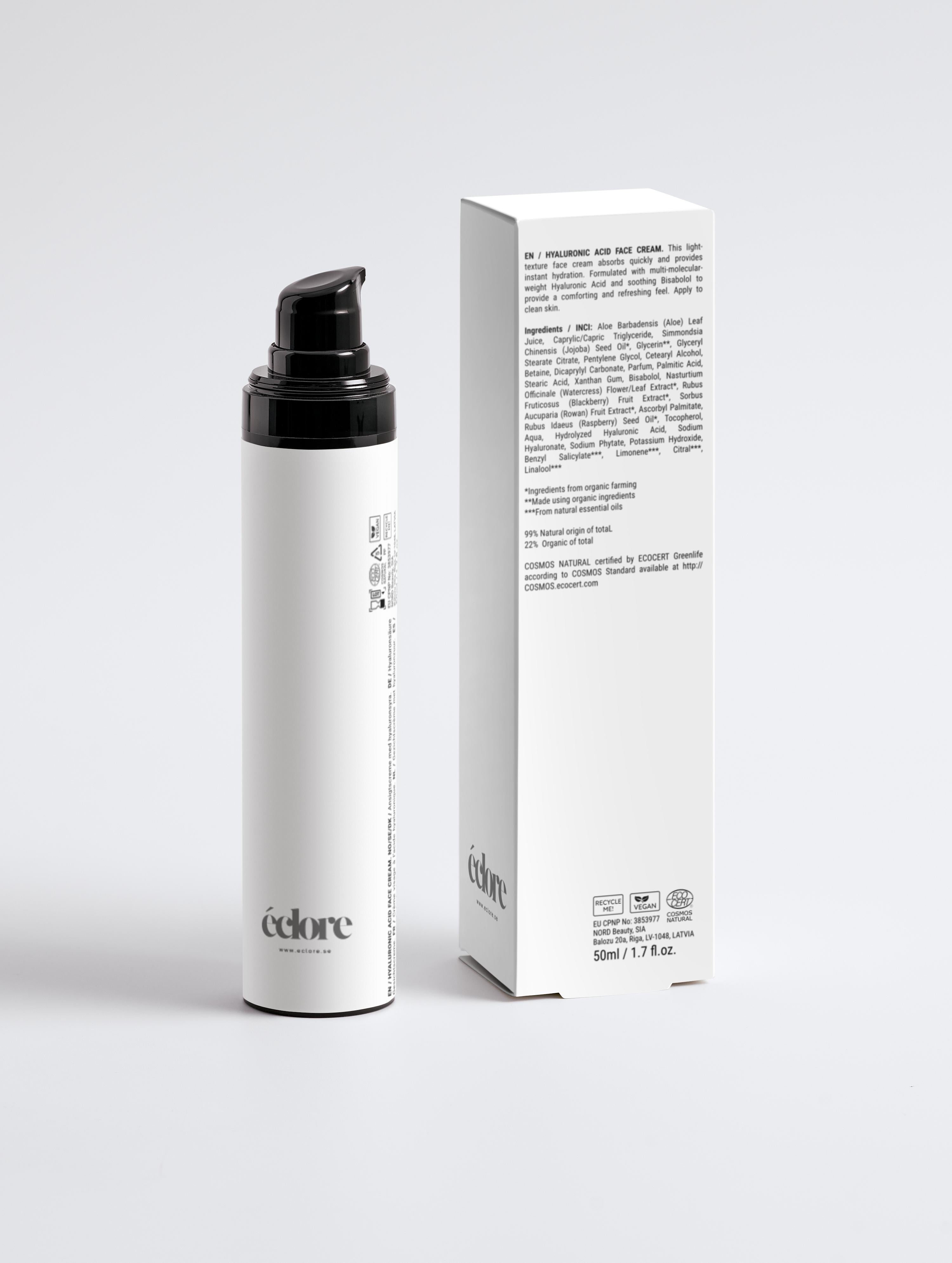 Hyaluronic Acid Face Cream for Men, 50 ml