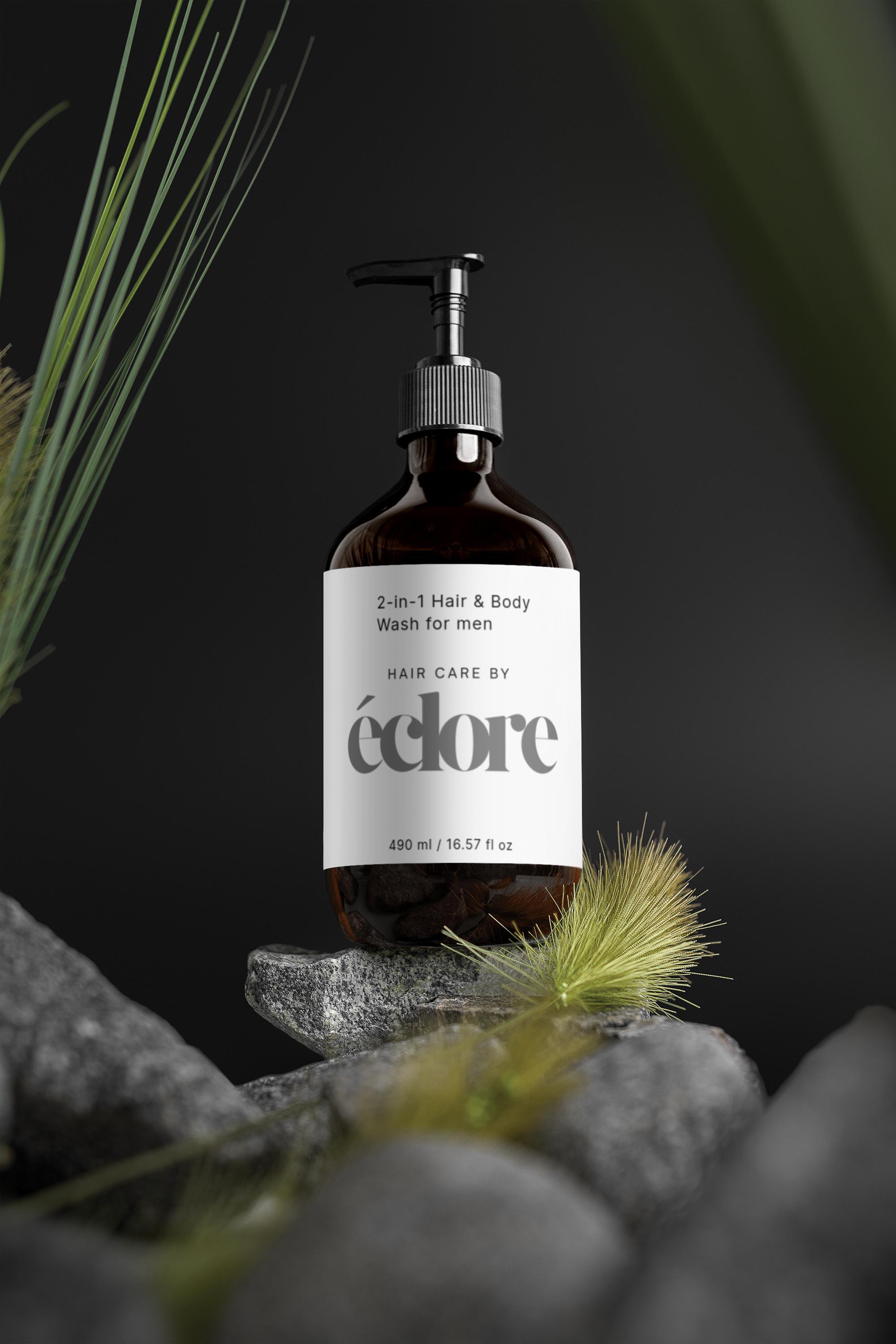 2-in-1 Hair &amp; Body Wash for men, 490 ml