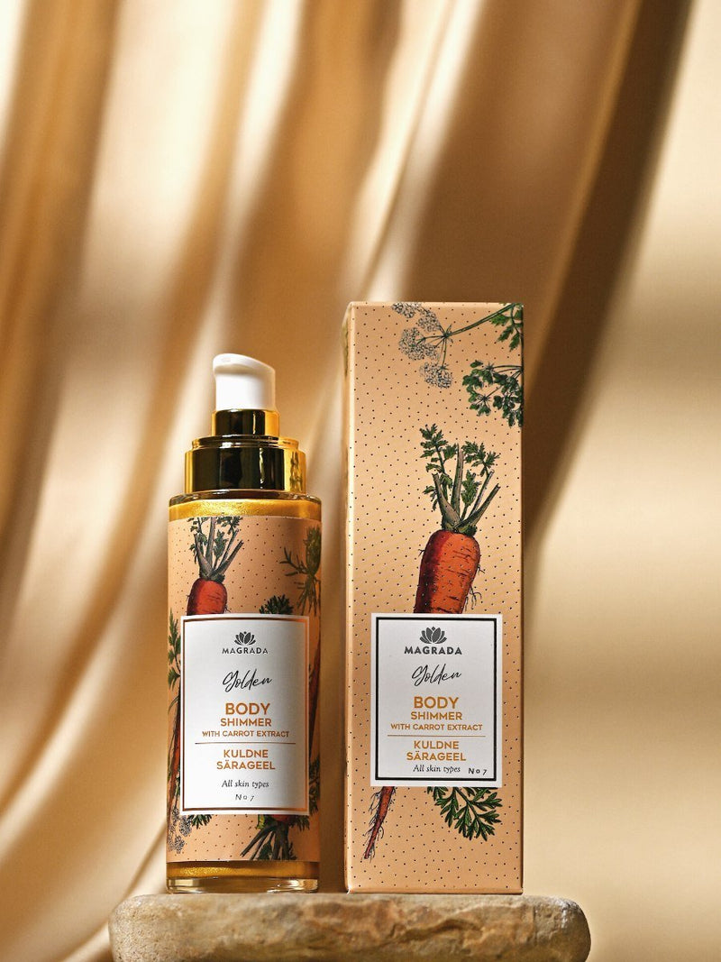 Golden Shimmer Gel med Morotsextrakt - Naturlig Glans 100ml