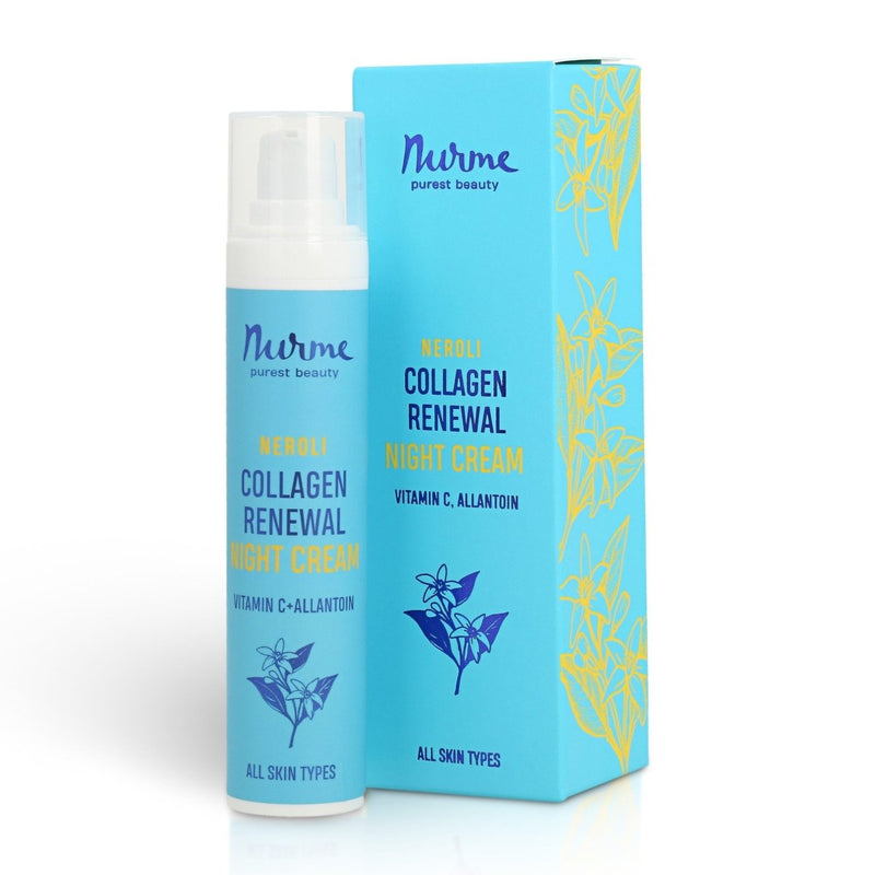 Kollagenförnyande Neroli Nattkräm - Anti-Aging med Vitamin C & E, 50ml