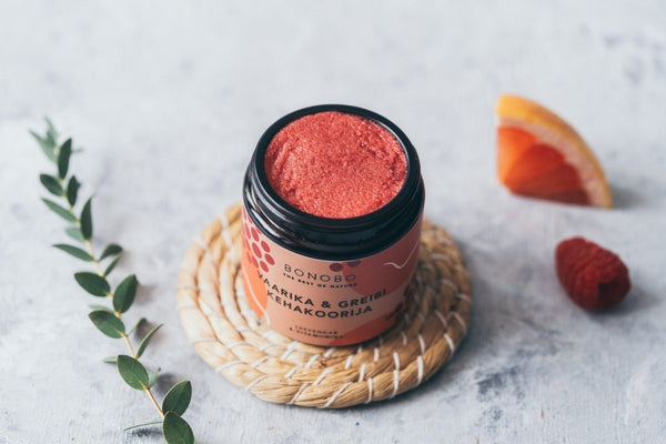 Vartalonkuorinta Vadelma & Greippi – Rauhoittaa ja kosteuttaa, 120 ml
