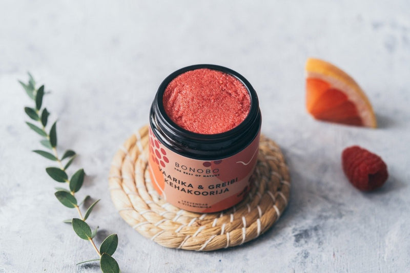 Vartalonkuorinta Vadelma & Greippi – Rauhoittaa ja kosteuttaa, 120 ml
