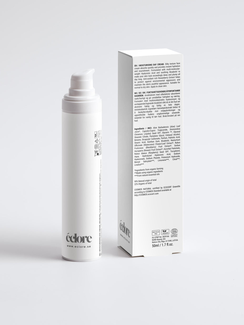 Moisturizing Day Cream with Hyaluronic Acid - 50ml | éclore