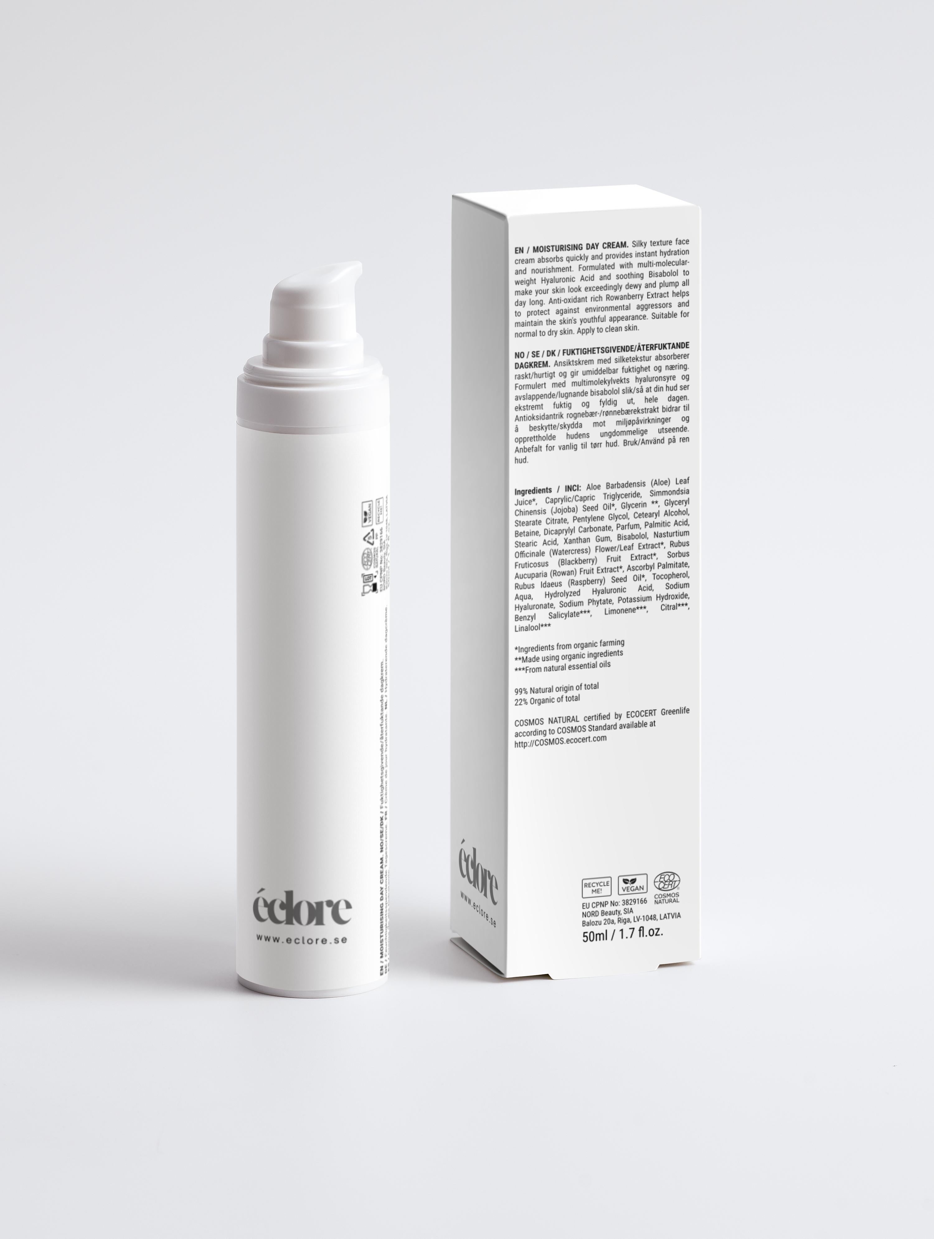 Moisturizing Day Cream with Hyaluronic Acid - 50ml | éclore